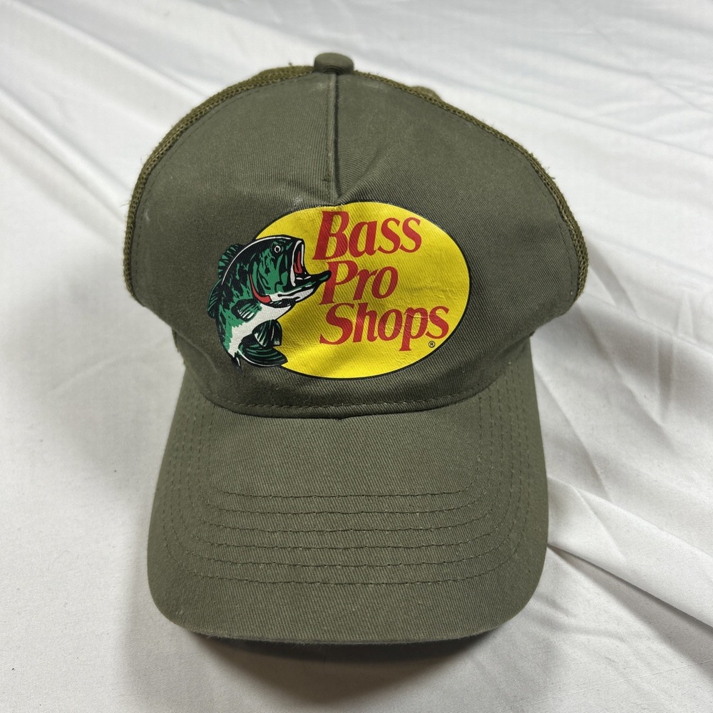 Bass Pro Shops Mesh Hat Cap Adjustable Snapback Trucker Fishing Baseball Outdoor